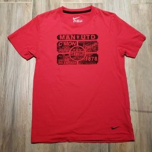 Nike Man Utd Slim Fit Tee Shirt Short Sleeve